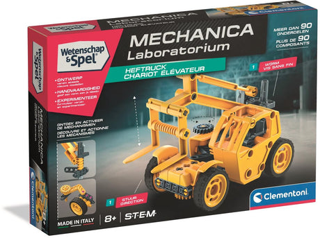 Clementoni Wissenschaft und Spiele – Mechanik-Labor-Baukasten, 120 Teile.