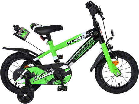 Volare Sportivo Kinderfahrrad - Jungen - 12 Zoll - Grün Schwarz