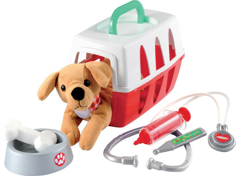 Ecoiffier Ecoiffier Hund mit Pflegeset – Spielzeug mit Reisekorb – 1,5+ Jahre