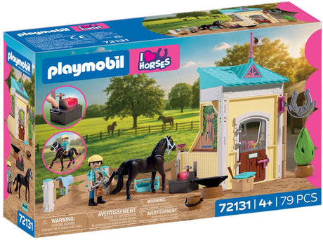 Playmobil 72131 kleine stal met hoefsmit.