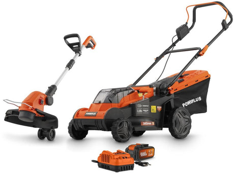 Powerplus dual power tuingereedschapsset borstelloos powdpg75569 - 2 items incl. batterij 2x20v 5.0 2.5ah en lader, 1 acc.
