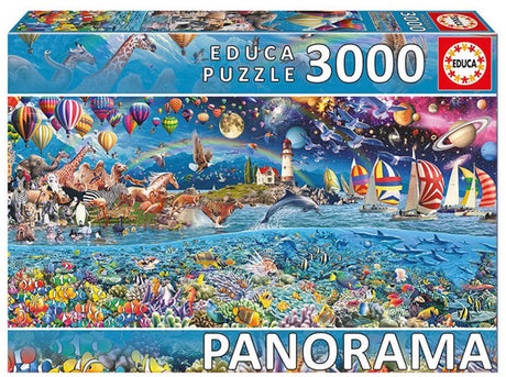Educa - Puzzle - Leben - Panorama-Puzzle 3000 Teile - Puzzle