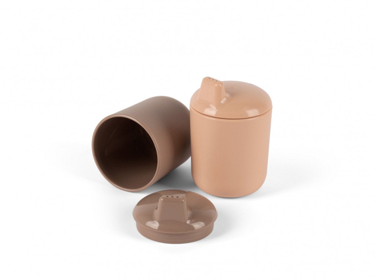 Dantoy Anti-Manipulations-Trinkbecher Beige Mokka, 2 Stk.