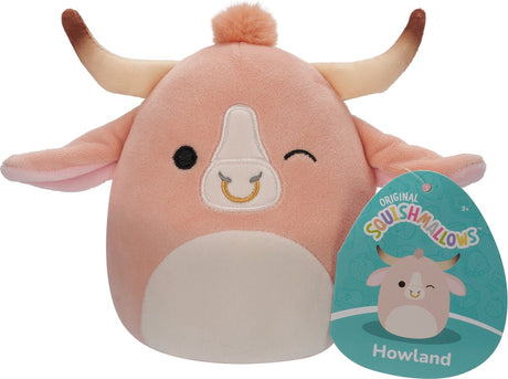 Squishmallows Howland – pfirsichfarbener Brahma-Stier, 40 cm Plüsch