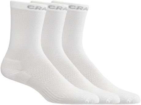 Craft Active High Sock 3er-Pack Unisex-Sportsocken – Weiß