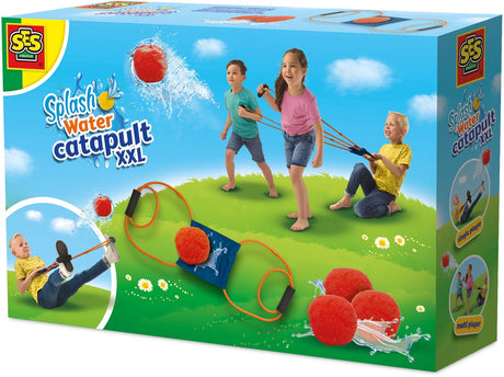 Ses creative - Spritzwasserkatapult xxl - Spritzbälle schießen - Alternative zu Wasserballons - Wasserspielzeug für Kinder - mit 1 oder 3 Personen nutzbar