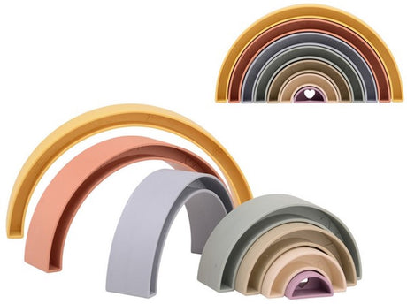 Johntoy Happy World Bio-Kunststoffstapel Regenbogen