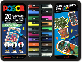 Posca Uni Uni Farbmarker Koffer Pop Farben 20 Stück