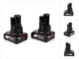 Bosch accuset 12 v met 2x 6,0 ah accu ( 1600a00x7m )