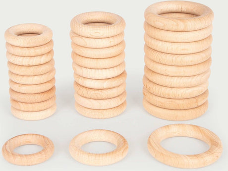 Tickit® Ringe klares Holz 56 mm