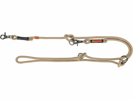 Trixie Hundeleine – verstellbar sandschwarz – 200 x 0,8 cm, Karabiner, modische Details