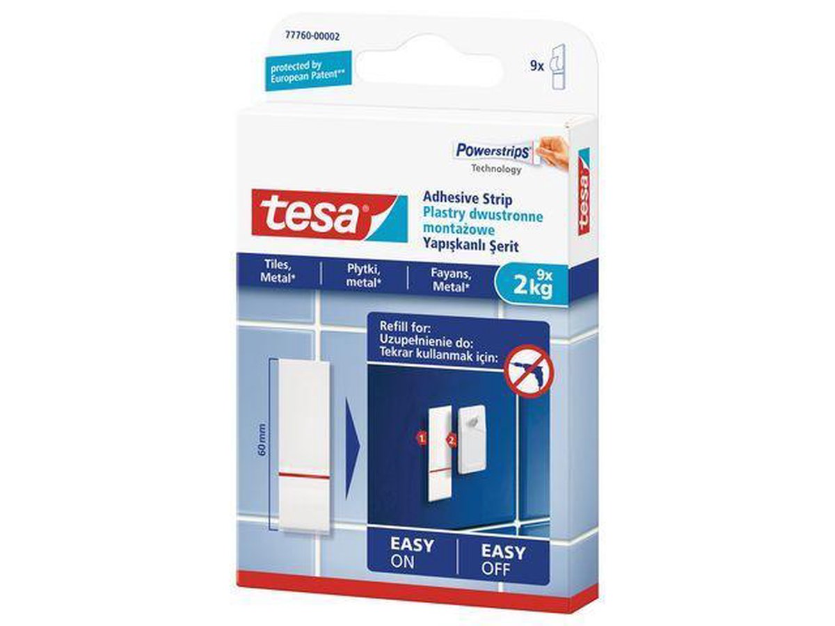 Tesa-Klebestreifen für Metall und Fliesen