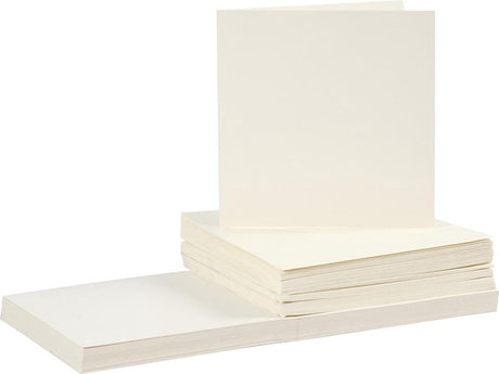 Creativ Company CC-Karten-Umschläge, gebrochenes Weiß, 15 x 15 cm, 50 Sets