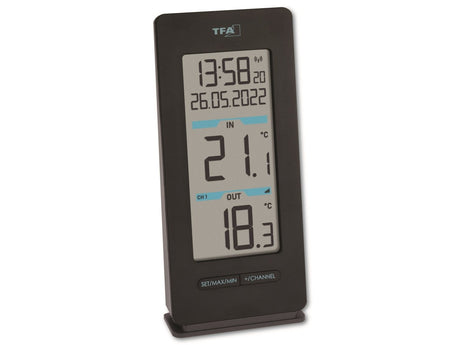 Tfa Dostmann Buddy Funkthermometer digital schwarz