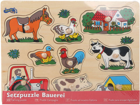 Kleiner Fuß – houten noppenpuzzel boerderij, 9.