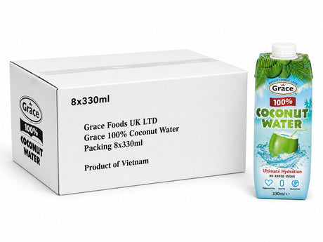 Grace 100 % Kokosnusswasser – 8 x 330 ml – Vorteilspackung