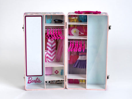 Klein Toys Barbie Kleiderkoffer – Kleiderständer und Regale – inkl. Zubehör - mehrfarbig
