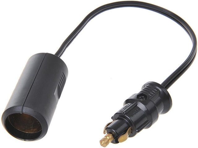 Proplus verloopkabel din stekker naar sigarettenaansteker - 25 cm - 12v 24v - max 8a
