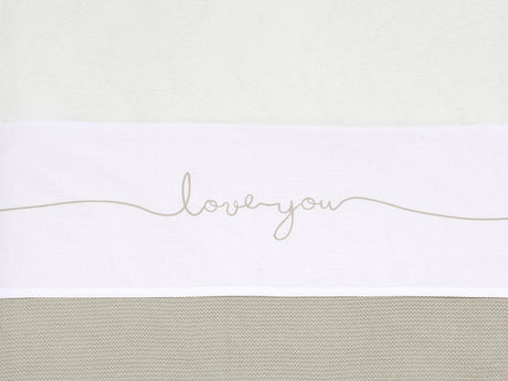 Jollein baby laken wieg 75x100cm love you - nougat