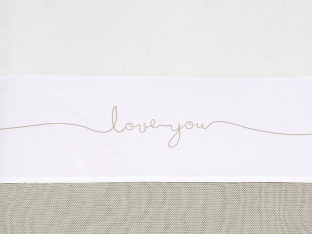 Jollein baby laken wieg 75x100cm love you - nougat
