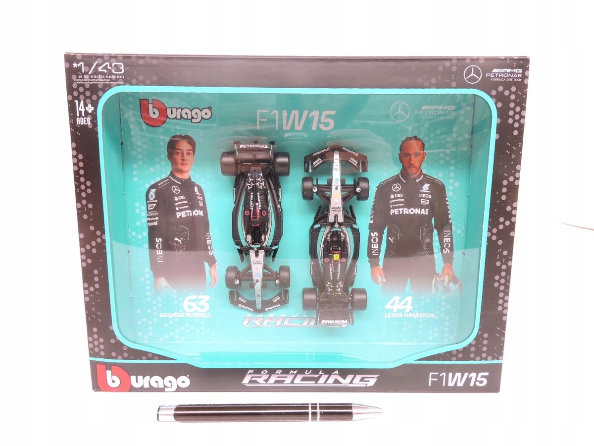 Bburago Mercedes-AMG W15 F1-Autos-Set 1:43 Hamilton Russell