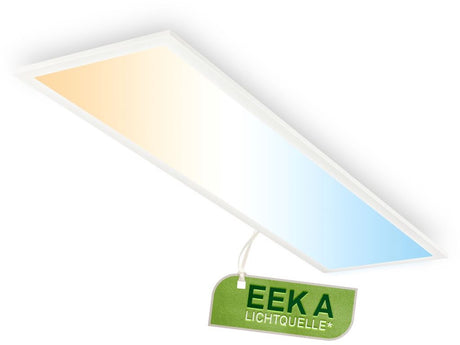 B.K.licht briloner piatto – Deckenleuchte – Eek eine Lichtquelle* – LED-Panel – dimmbar mit Fernbedienung – CCT einstellbar – weiß – 100 x 25 x 6 cm