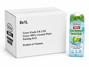 Grace 100% kokoswater - 8 x 1l - voordeelverpakking