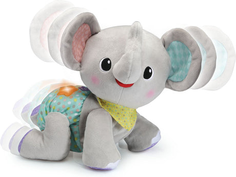 Vtech Krabbeln lernendes Elefantenbaby – regt zum Krabbeln an – interaktives Spielzeug – Kuscheltier lernt das Ausmalen von Zahlen – 9 bis 36 Monate