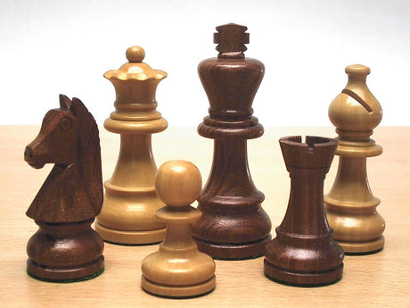 Hot games schaakstukken jacques staunton maat 6 blank bruin