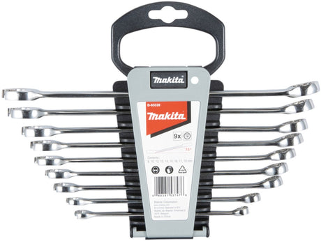 Makita ring- steeksleutelset 9-delig - b-65539