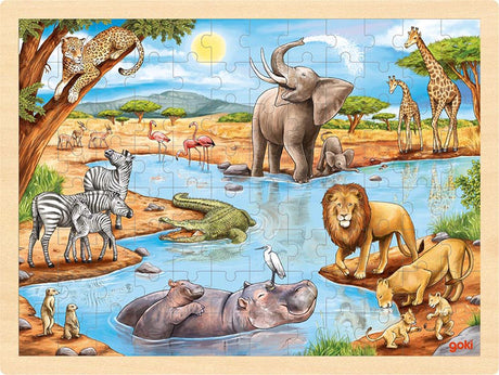 Goki Holzpuzzle afrikanische Savanne, 96st.