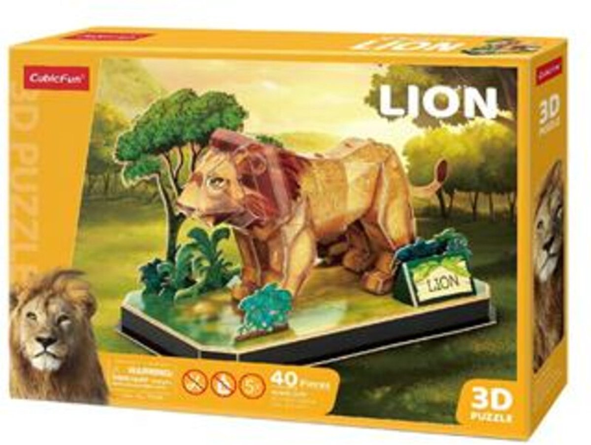 Kubisches lustiges 3D-Puzzle Löwe