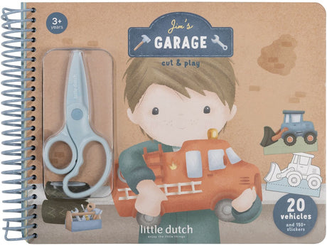 Little dutch knutselboek - jim friends - auto's maken - met kindveilige schaar - knutselen - voor jongens - vanaf 3 jaar