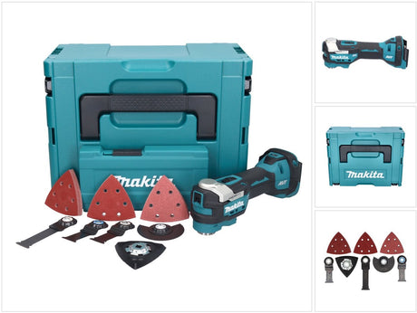 Makita dtm52zjx4 18 V Li-Ion bürstenloses Multitool (Gehäuse) ohne Akkus und Ladegerät – inkl. 35-teiliges Zubehörset – in Mbox