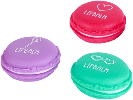 Erstelle es! Candy Lippenbalsam Macaron Box, 3 Stk.