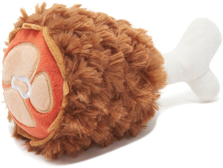 Bark - tavern turkey leg - kalkoenpoot - gevuld met spikey bal - pluche - 20x12x12 cm