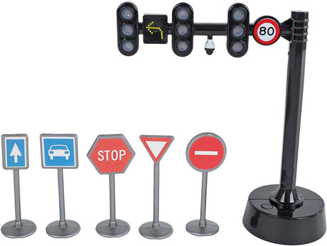 Kinder-Ampelkugel mit 3 Lichtern und 5 Verkehrsschildern