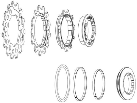 Sram Kettenrad-Ersatzset 11t-13t-15t für pg1210 pg1230 Eagle-Kassette