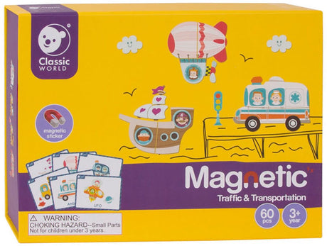 Klassiker World Puzzle Box Magnet - Verkehr