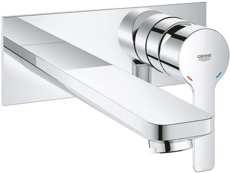 Grohe lineare neue Zweiloch-Waschtischarmatur l - langer Auslauf - Wandmontage - Chrom