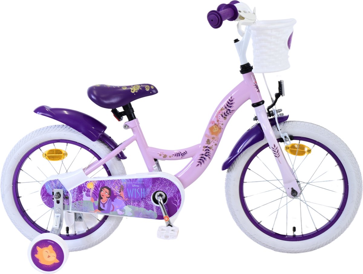Volare Disney Wish Kinderfahrrad – Mädchen – 16 Zoll – Lila