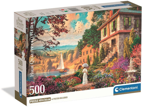 Clementoni-Puzzle „Viktorianische Promenade“ – Puzzle 500 Teile – hochwertiges Sammelpuzzle – kompakte Box – Puzzles und Puzzles für Erwachsene