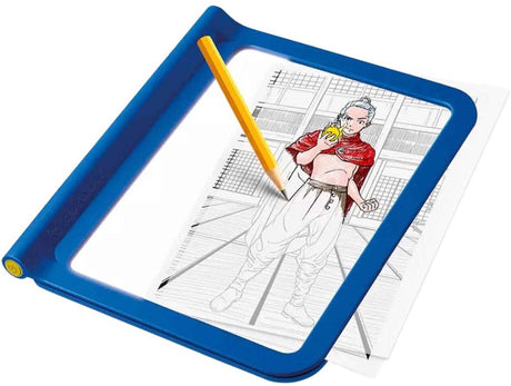 Kidywolf k-draw pro manga – beleuchtetes Zeichentablett für Kinder – A4-Format mit doppelseitigen Funktionen – 8+