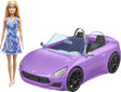 Barbie pop met paarse cabrio - modepop