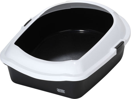 Offene Katzentoilette Ebi Space – Anthrazitweiß – 43 x 56 x 14 cm