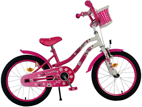 Volare schönes Kinderfahrrad – Mädchen – 18 Zoll – rosa weiß