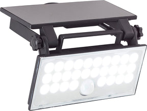 Brilliant Luton – Außenwandleuchte – LED 6 W – Solar – 1000 lm – 4100 K – drehbar – Sensor – IP65 – Schwarz