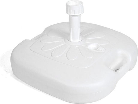 Ipae pro garden praktische parasolvoet 45x45x18cm - vulbaar - 16 liter – wit – zomer – zon - parasol