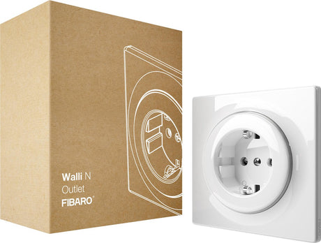 Fibaro Wandsteckdose Typ F – weiß – klassisches Grundelement