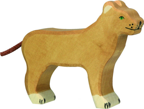 Holztiger-Löwin. 13,5 cm.